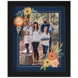 8x10 Photo Canvas With Contemporary Frame with Harvest Flowers design