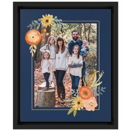 8x10 Photo Canvas With Floating Frame with Harvest Flowers design