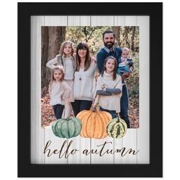 8x10 Photo Canvas With Contemporary Frame with Hello Autumn design