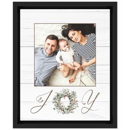 8x10 Photo Canvas With Floating Frame with Holiday Wreath design