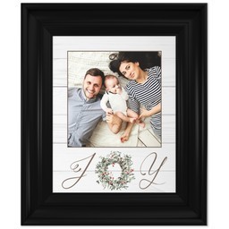 8x10 Photo Canvas With Classic Frame with Holiday Wreath design