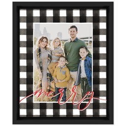 8x10 Photo Canvas With Floating Frame with Merry Buffalo Check design