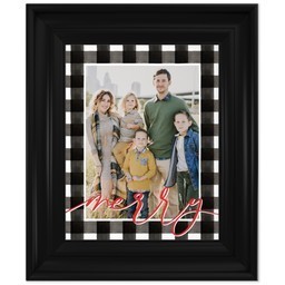 8x10 Photo Canvas With Classic Frame with Merry Buffalo Check design