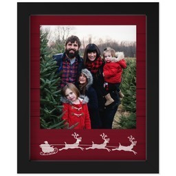 8x10 Photo Canvas With Contemporary Frame with Santa's Sleigh design