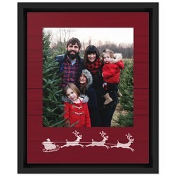 8x10 Photo Canvas With Floating Frame with Santa's Sleigh design