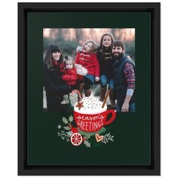 8x10 Photo Canvas With Floating Frame with Season's Greetings design