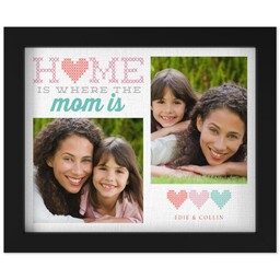 8x10 Photo Canvas With Contemporary Frame with Stitched With Love design