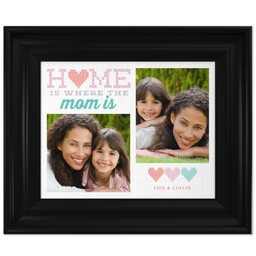 8x10 Photo Canvas With Classic Frame with Stitched With Love design