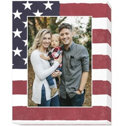 11x14 Photo Canvas with American Flag design