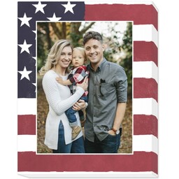 16x20 Photo Canvas with American Flag design