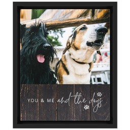 8x10 Photo Canvas With Floating Frame with And The Dogs design