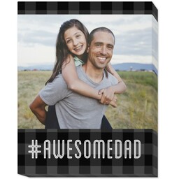 11x14 Photo Canvas with Awesome Dad design