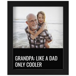 8x10 Photo Canvas With Contemporary Frame with Cool Grandpa design