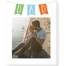 16x20 Photo Canvas with Dad Banner design