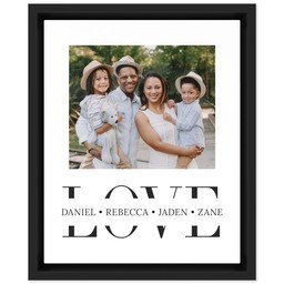 8x10 Photo Canvas With Floating Frame with Family Love design