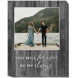11x14 Photo Canvas with Forever My Always design