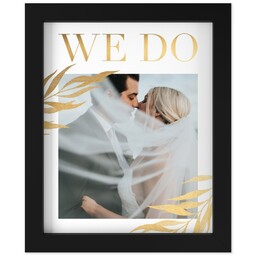 8x10 Photo Canvas With Contemporary Frame with Gold Botanical Wedding design