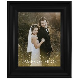 8x10 Photo Canvas With Classic Frame with Gold Glitter Wedding design