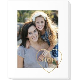 11x14 Photo Canvas with Gold Heart Mom design