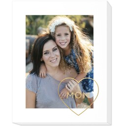16x20 Photo Canvas with Gold Heart Mom design