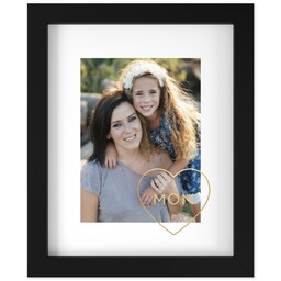 8x10 Photo Canvas With Contemporary Frame with Gold Heart Mom design