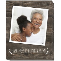 11x14 Photo Canvas with Grandparent Happiness design