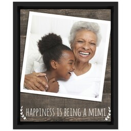 8x10 Photo Canvas With Floating Frame with Grandparent Happiness design