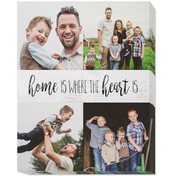16x20 Photo Canvas with Home Is design