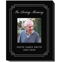 16x20 Photo Canvas with In Loving Memory design