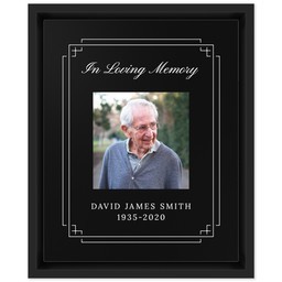 8x10 Photo Canvas With Floating Frame with In Loving Memory design