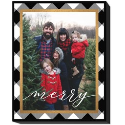 16x20 Photo Canvas with Merry Plaid design