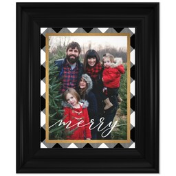 8x10 Photo Canvas With Classic Frame with Merry Plaid design