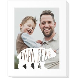 11x14 Photo Canvas with Papa Bear design