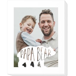 16x20 Photo Canvas with Papa Bear design