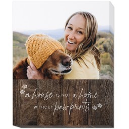 11x14 Photo Canvas with Paw Prints design