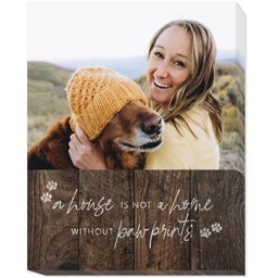 16x20 Photo Canvas with Paw Prints design