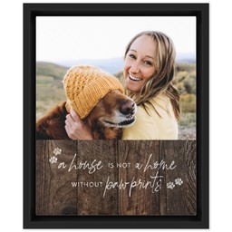 8x10 Photo Canvas With Floating Frame with Paw Prints design