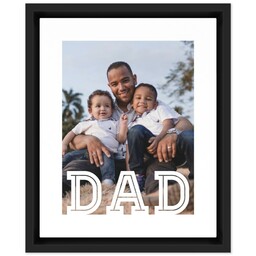 8x10 Photo Canvas With Floating Frame with Retro Dad design