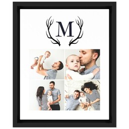 8x10 Photo Canvas With Floating Frame with Rustic Monogram design