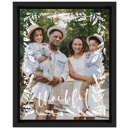 8x10 Photo Canvas With Floating Frame with Thankful design