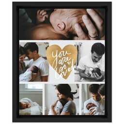 8x10 Photo Canvas With Floating Frame with Heart's Full To Bursting design