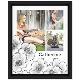 8x10 Photo Canvas With Floating Frame with Dogwood design