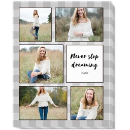 11x14 Photo Canvas with Never Stop Dreaming design