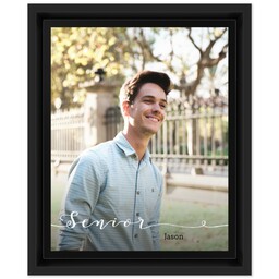 8x10 Photo Canvas With Floating Frame with Senior Script design