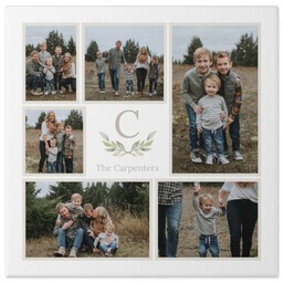 12x12 Gallery Wrap Photo Canvas with Botanical Monogram design