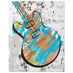 11x14 Gallery Wrap Photo Canvas with Brushed Guitar design