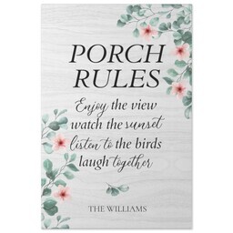 20x30 Gallery Wrap Photo Canvas with Porch Rules design