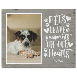 8x10 Gallery Wrap Photo Canvas with Rustic Pawprint design