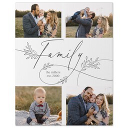 11x14 Gallery Wrap Photo Canvas with Scripted Family design