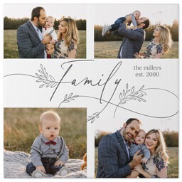 12x12 Gallery Wrap Photo Canvas with Scripted Family design